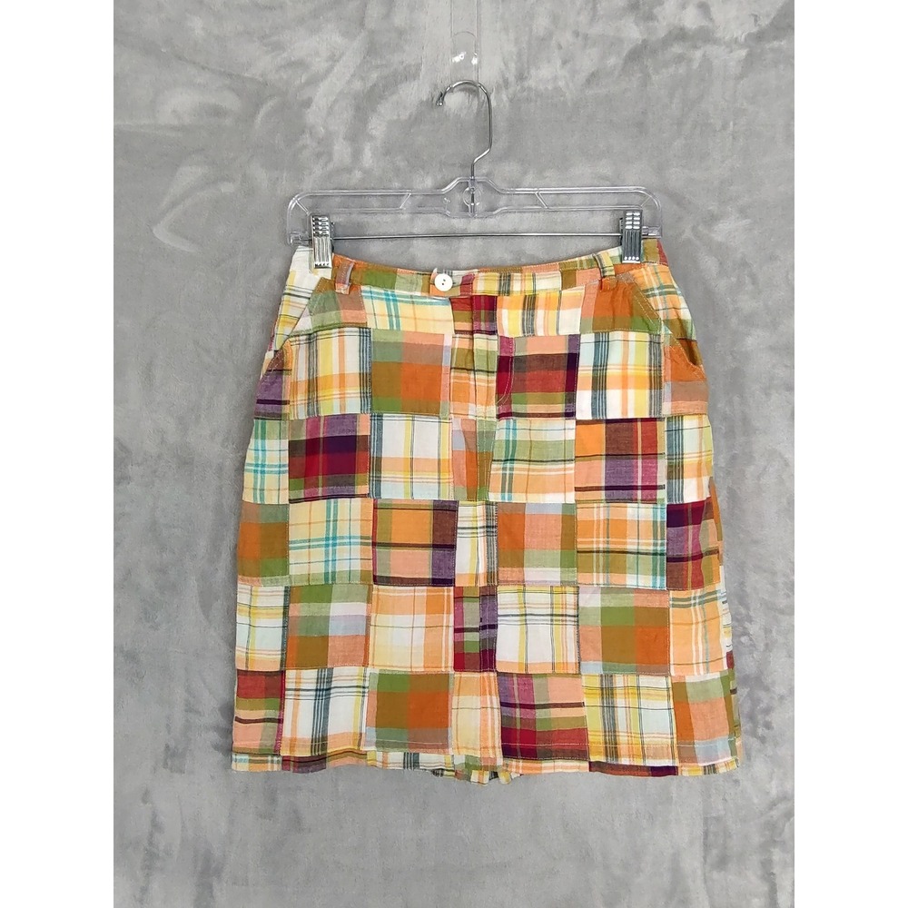 Pendleton Petite Patchwork Plaid‎ Skirt Women's Size 4 Colorful Cottagecore